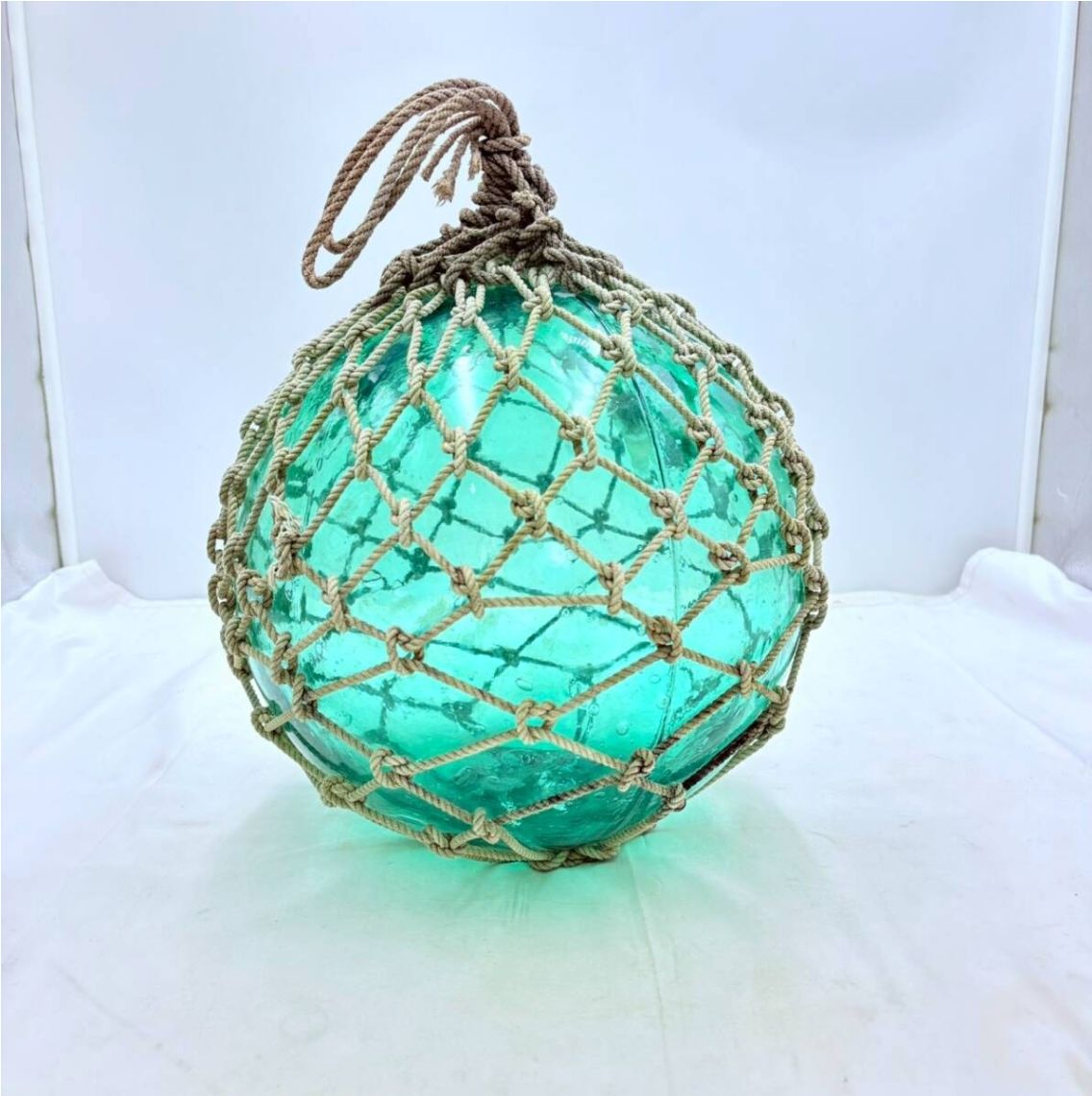 ❗️✨網付き・特大サイズ✨❗️】ヴィンテージ ガラス浮き玉 直径約