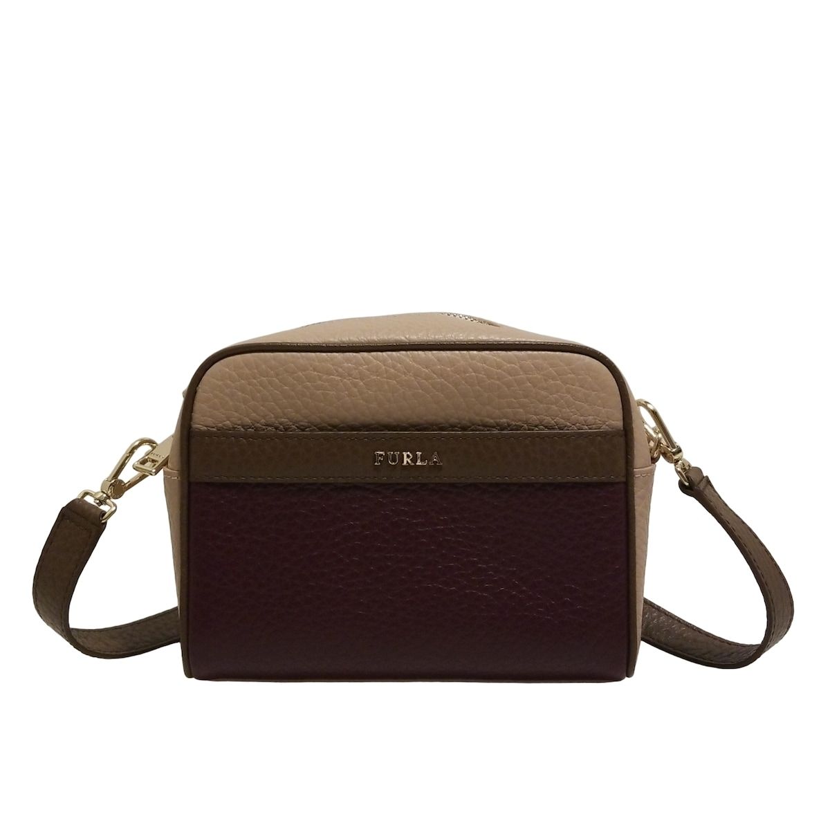 FURLA(フルラ) ショルダーバッグ - ダークブラウン×ベージュ