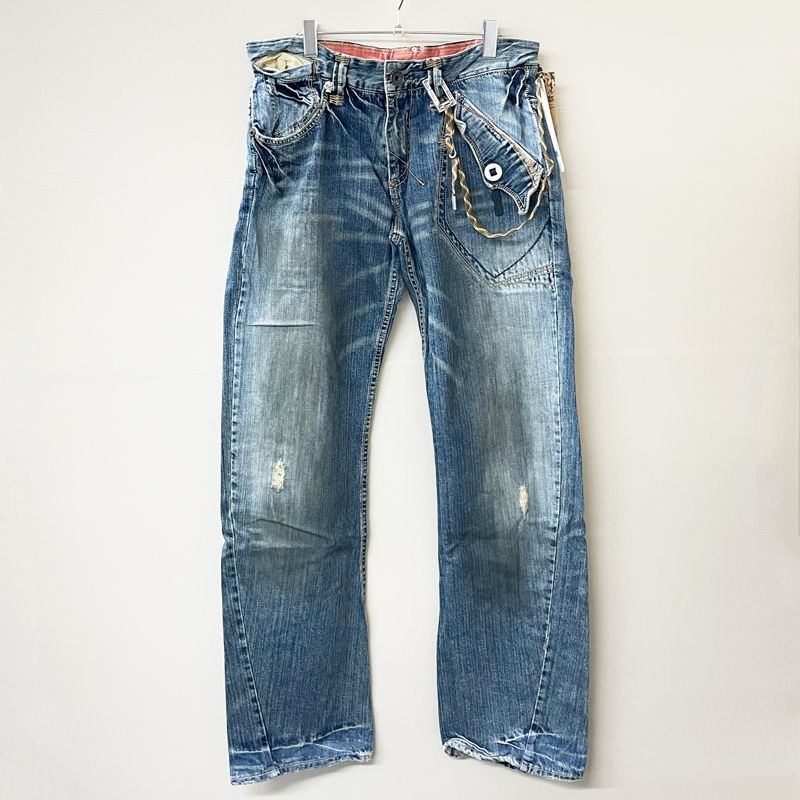 TOUGH jeansmith タフジーンスミス 新品 ダメージデニム サイズ(34 