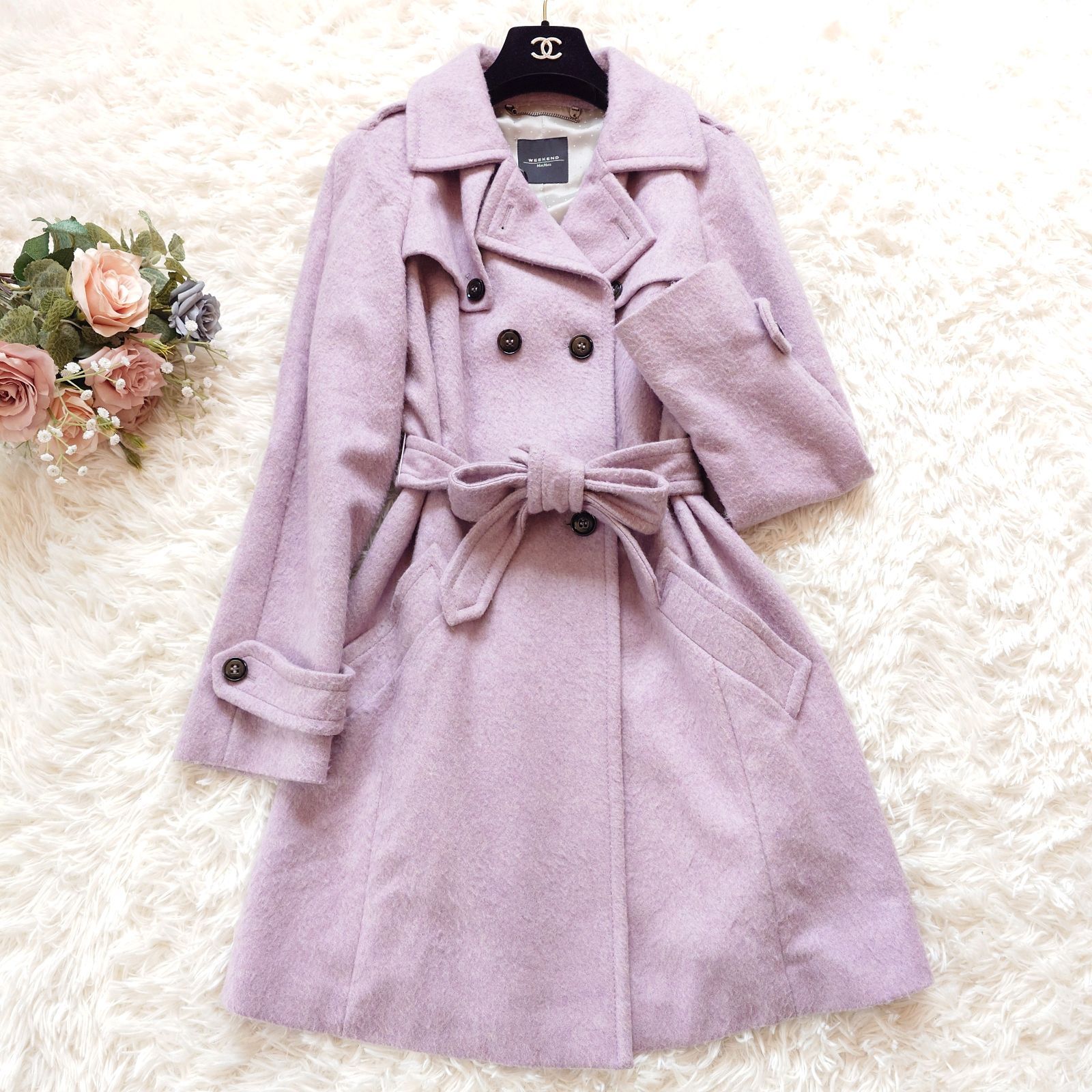 希少カラー マックスマーラ MAXMARA WEEKEND ロングコート トレンチ