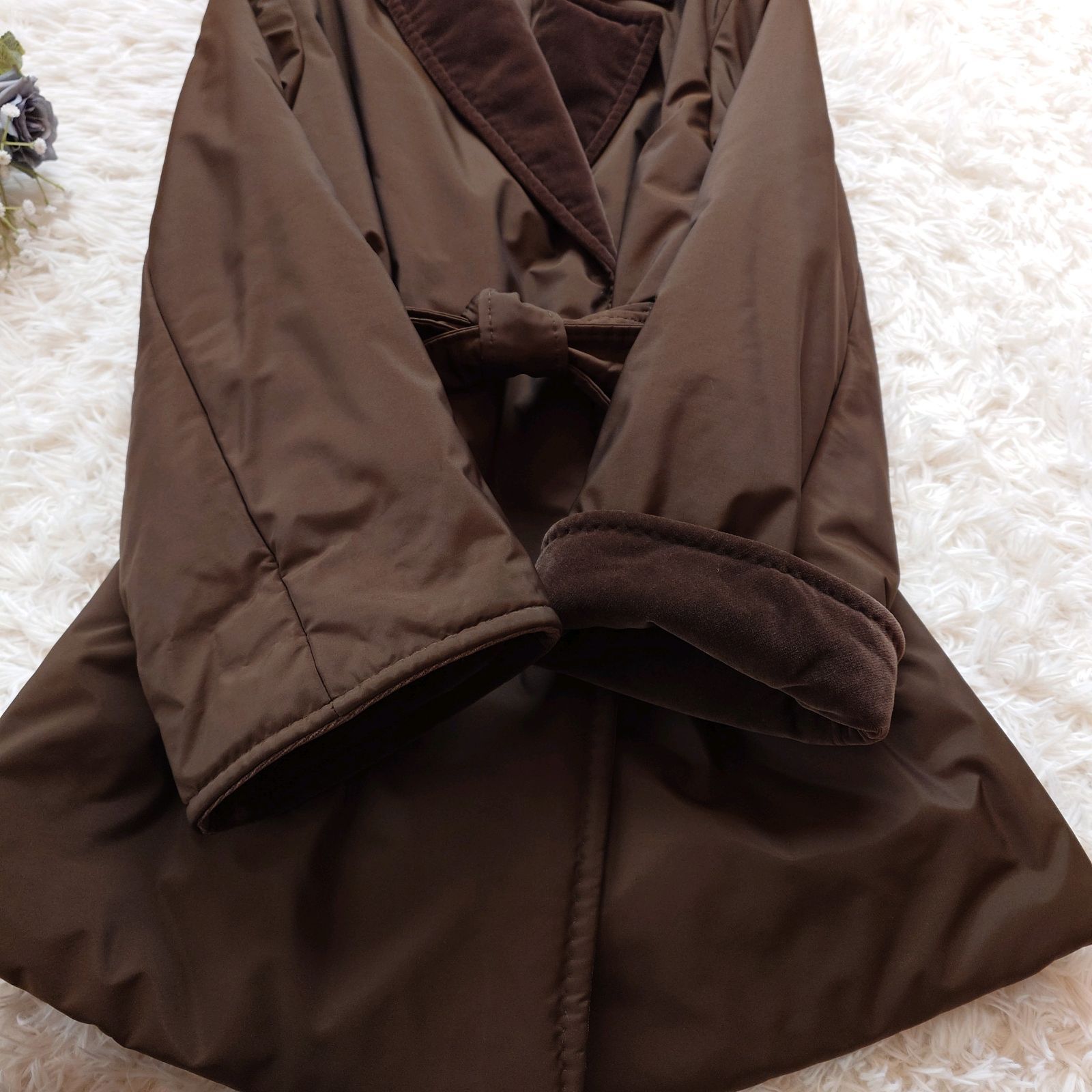 美品 マックスマーラ MAXMARA 銀タグ 中綿 コート ジャケット ミドル丈