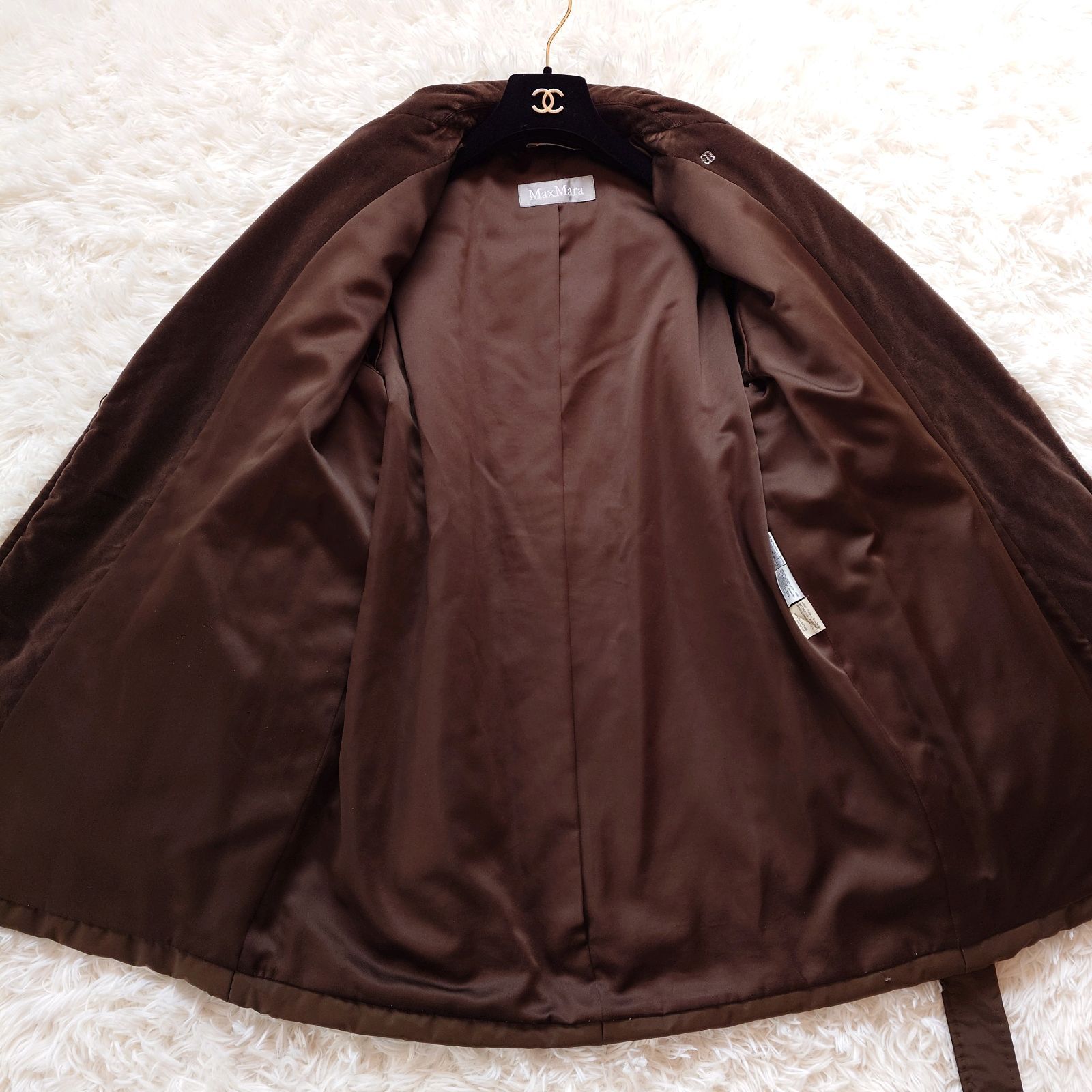 美品 マックスマーラ MAXMARA 銀タグ 中綿 コート ジャケット ミドル丈