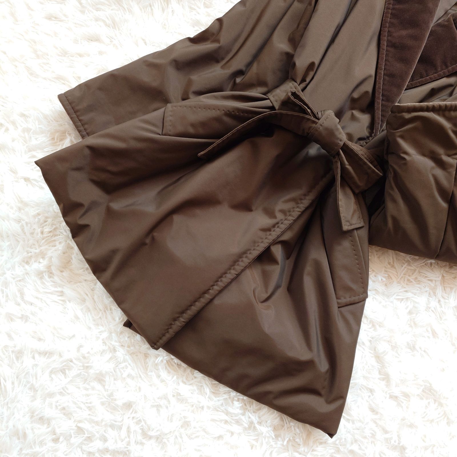 美品 マックスマーラ MAXMARA 銀タグ 中綿 コート ジャケット ミドル丈