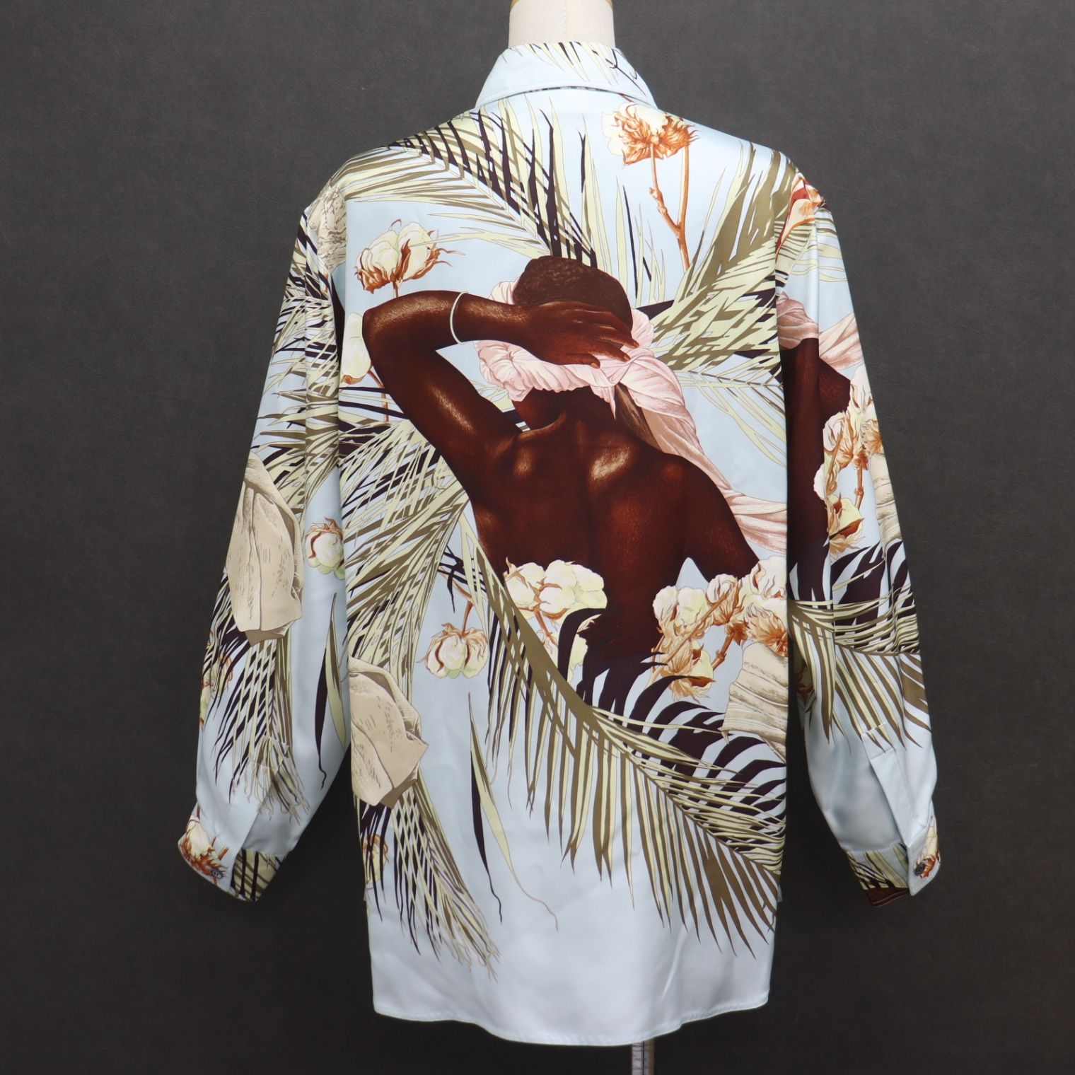 IT9R2LKYOA4O HERMES エルメス 長袖 シャツ トップス アウター シルク