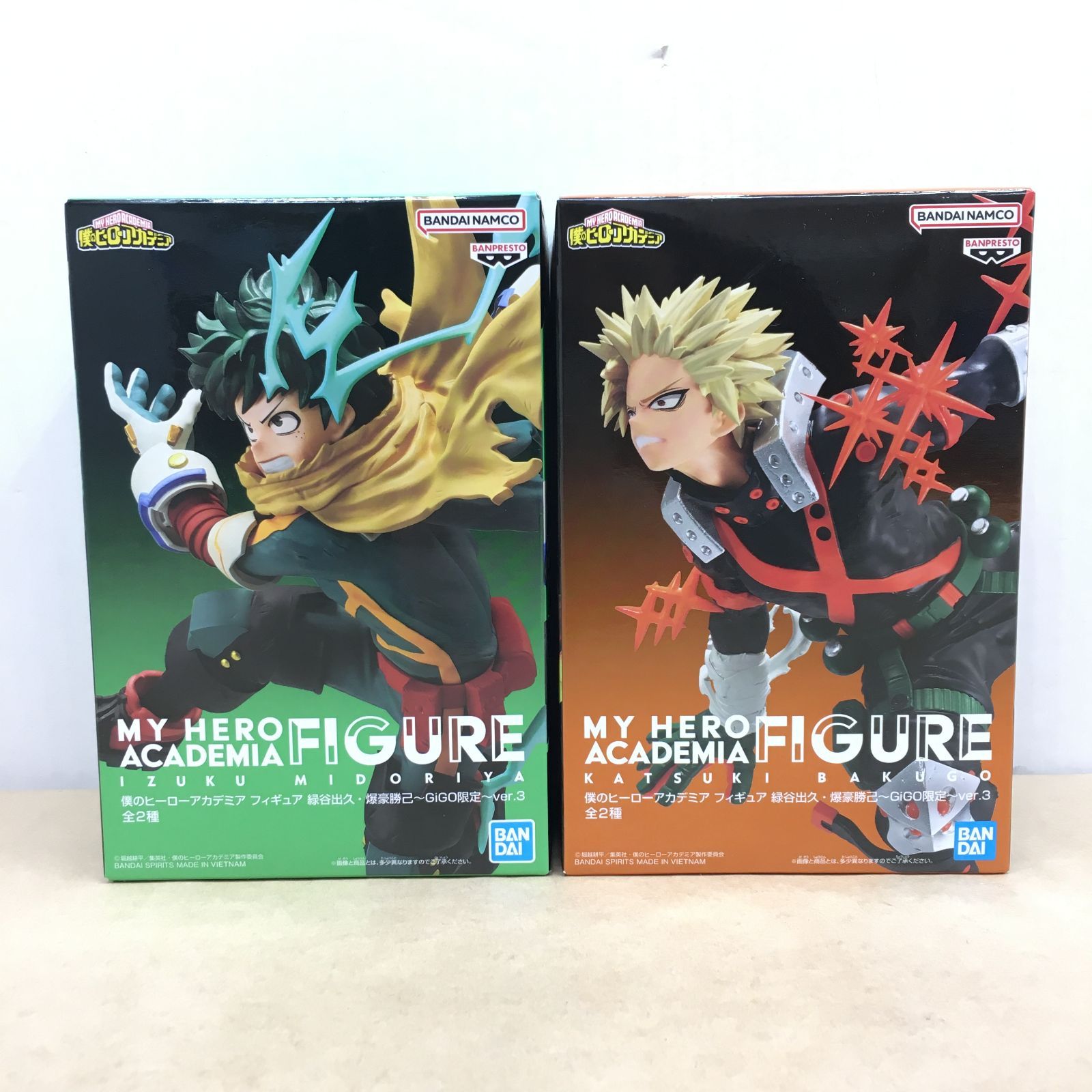 未開封 僕のヒーローアカデミア フィギュア 緑谷出久・爆豪勝己 GiGO