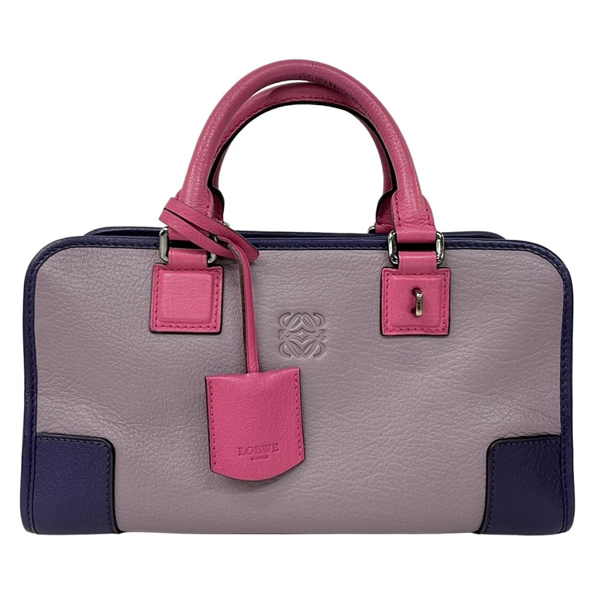 LOEWE(ロエベ) ハンドバッグ アマソナ28 ライトパープル×パープル