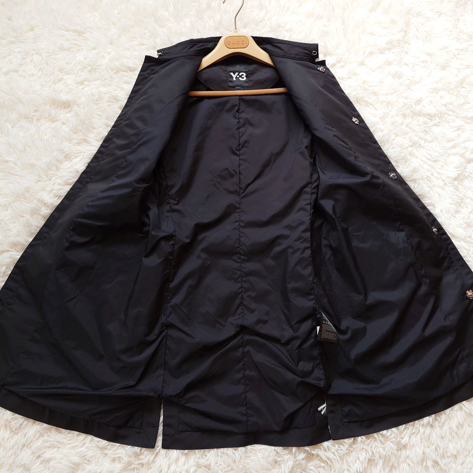 ワイスリー Y-3 ヨウジヤマモトナイロン コート 希少 Y-3 ワイスリー ヨウジヤマモト アディダス ステンカラーコート