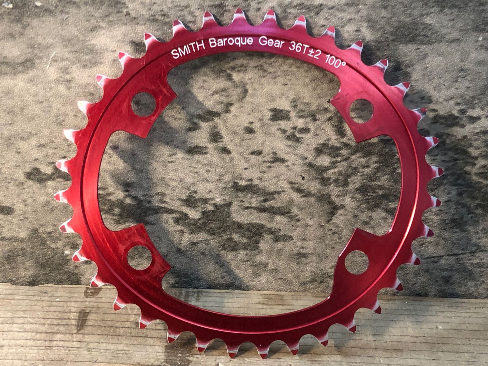JU711 スミス SMITH Baroque Gear チェーンリング 赤 36T±2 100