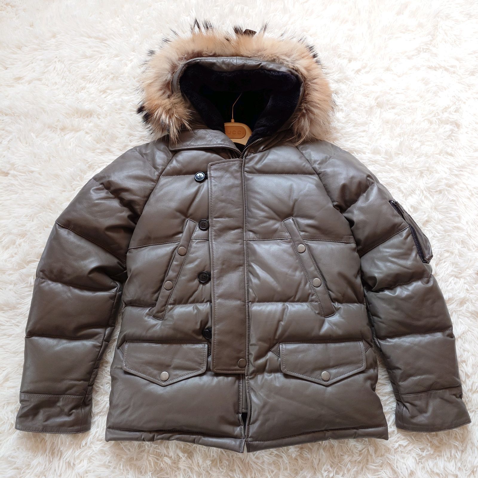 美品 リューグーレザーズ Liugoo Leathers レザー ダウンジャケット