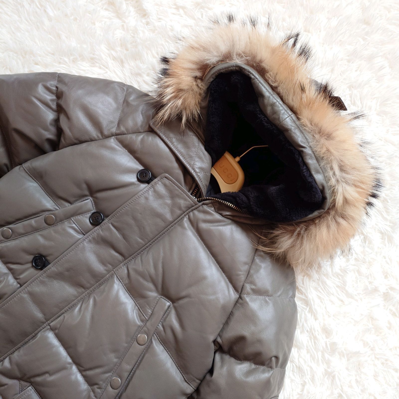 美品 リューグーレザーズ Liugoo Leathers レザー ダウンジャケット