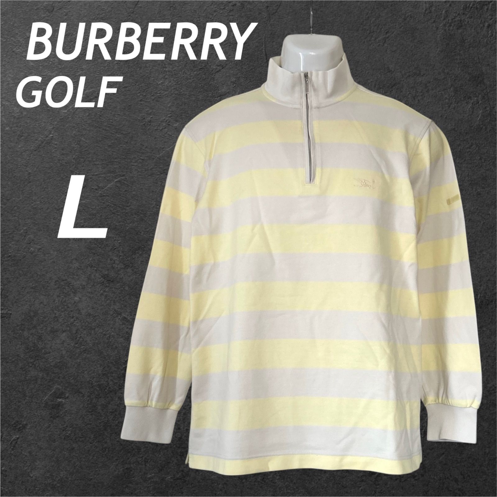 BURBERRY GOLF バーバリーゴルフ メンズ 長袖ハーフジップポロシャツ L
