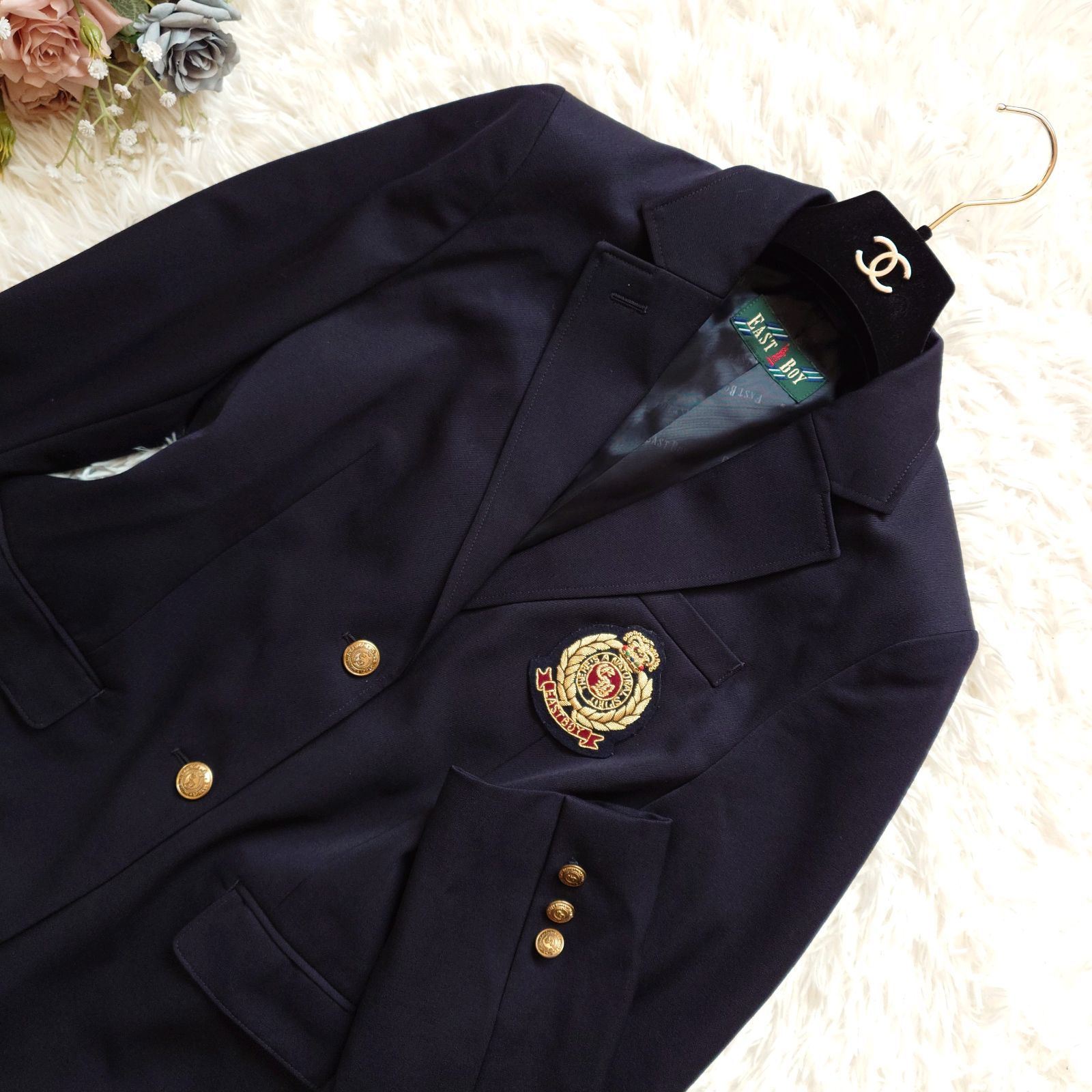 美品 イーストボーイ EASTBOY 紺ブレ テーラードジャケット 金ボタン