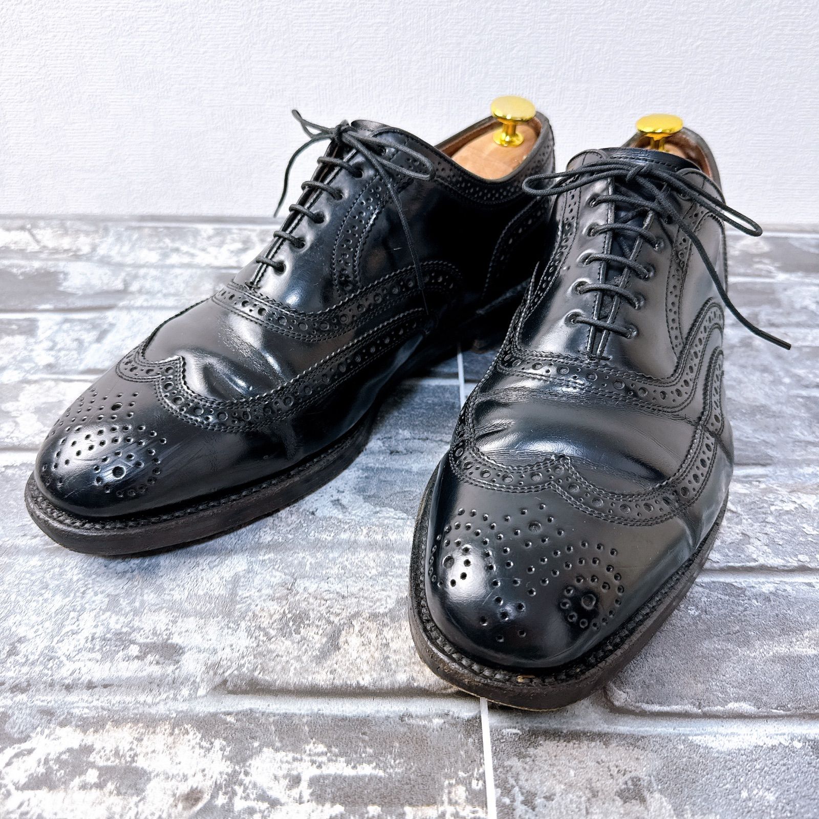 REGAL リーガル【26.5cm】黒レザー ウイングチップドレスシューズ