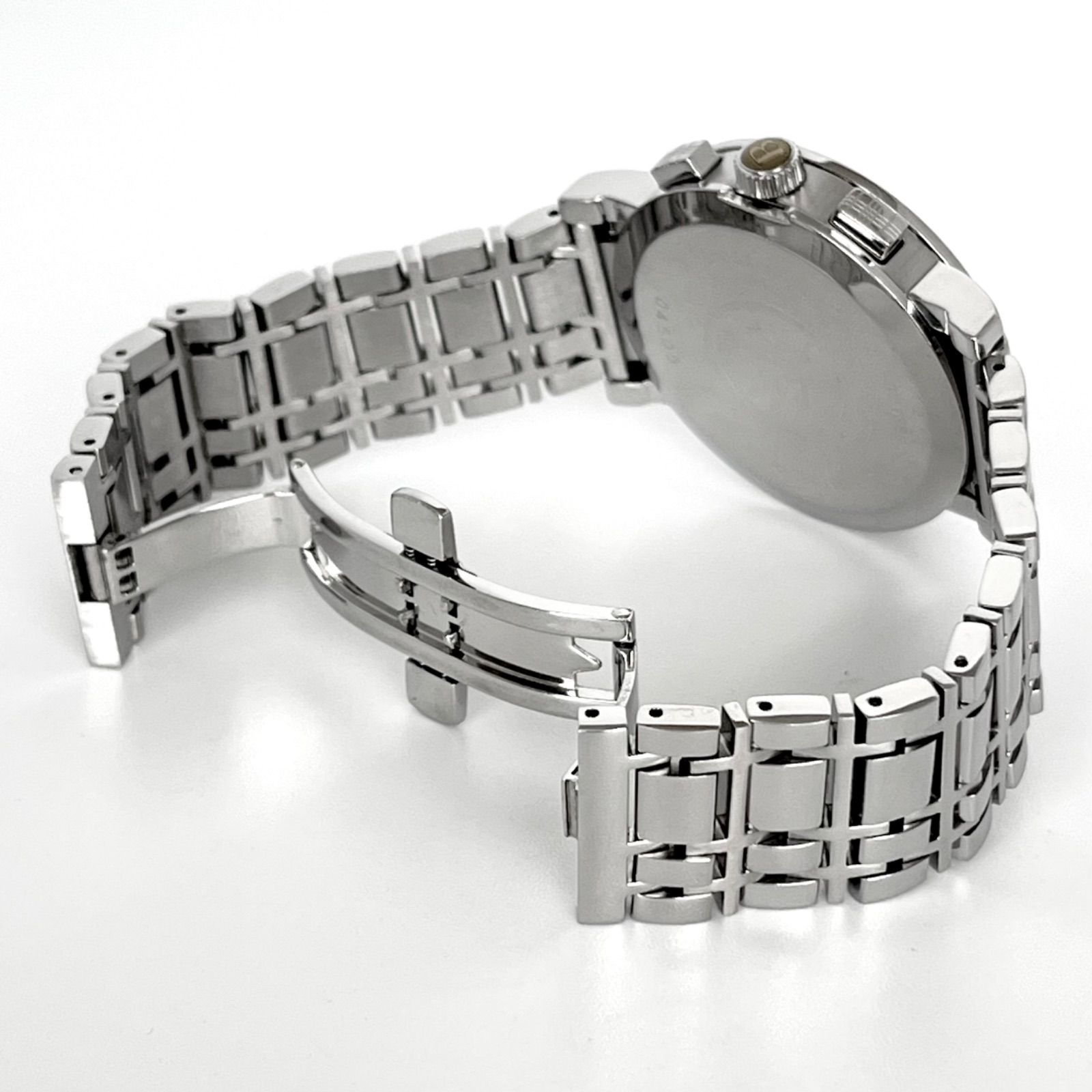 バーバリー BU1360 メンズ 腕時計 磨き済み クロノグラフ 美品