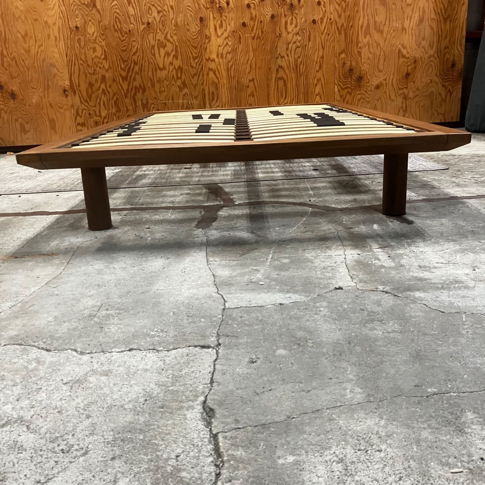 値下げ※【配送／引取限定】無印良品セミダブル ダークブラウン ベッド