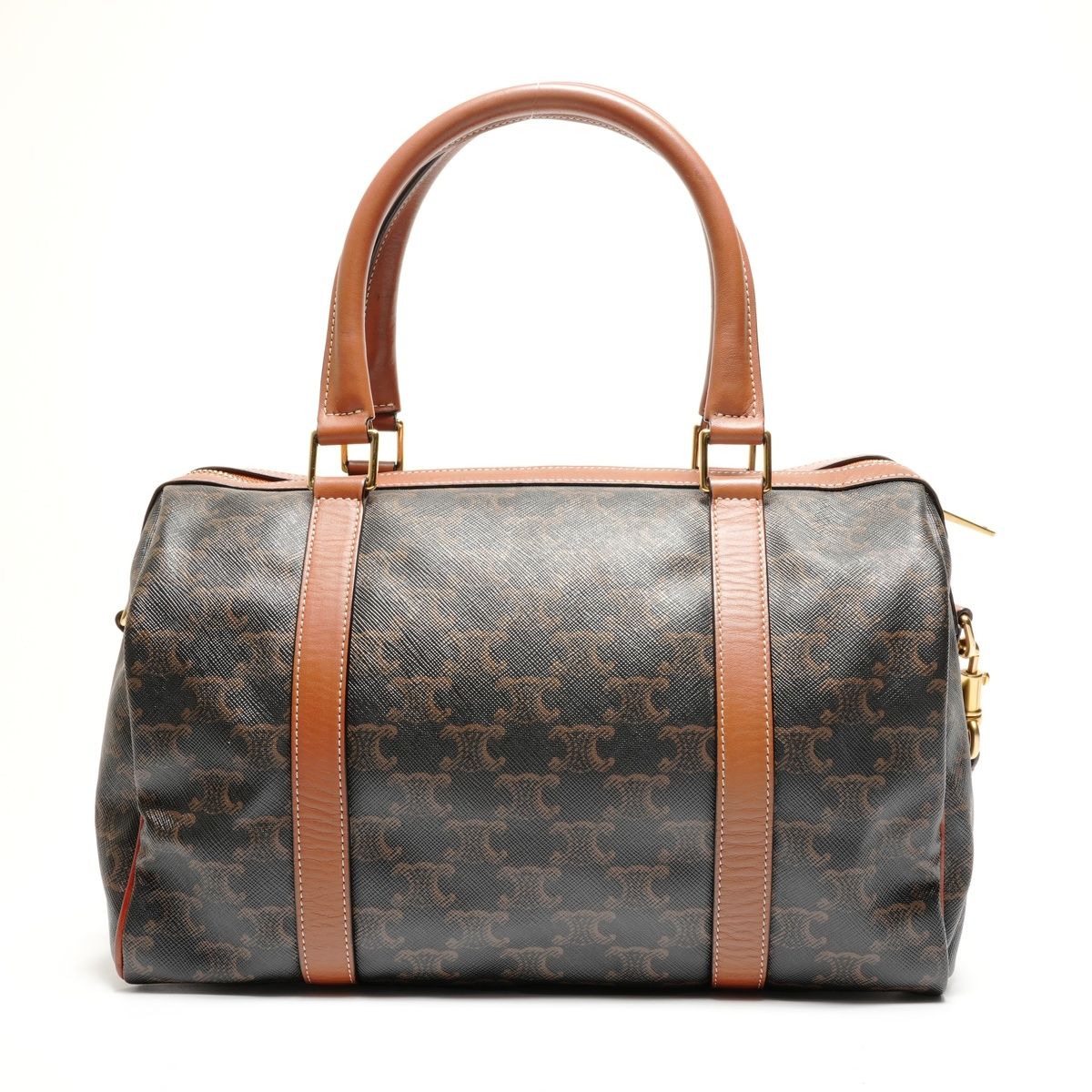 CELINE セリーヌ ボストンバッグ マカダム PVC トリンオフ ロゴ【中古