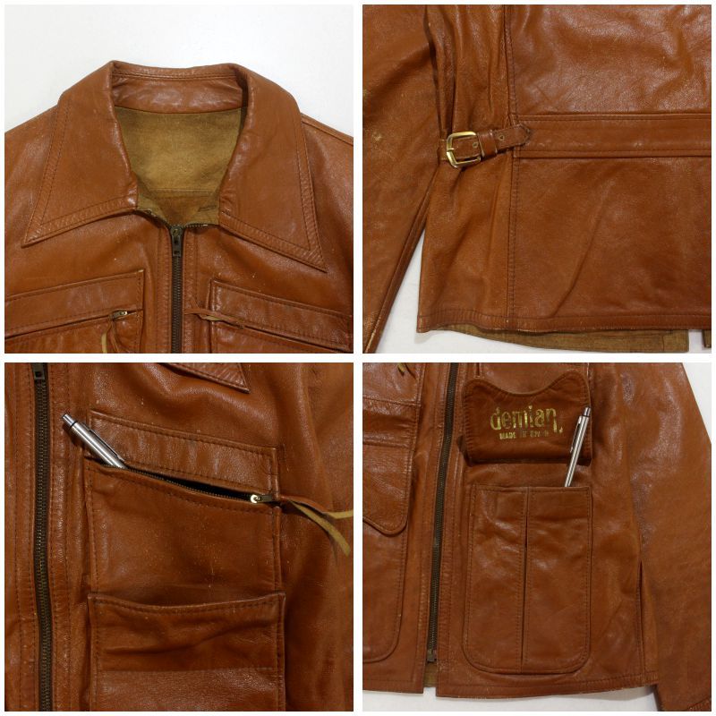 70s vintage リバーシブル レザージャケット メンズ 表記40サイズ