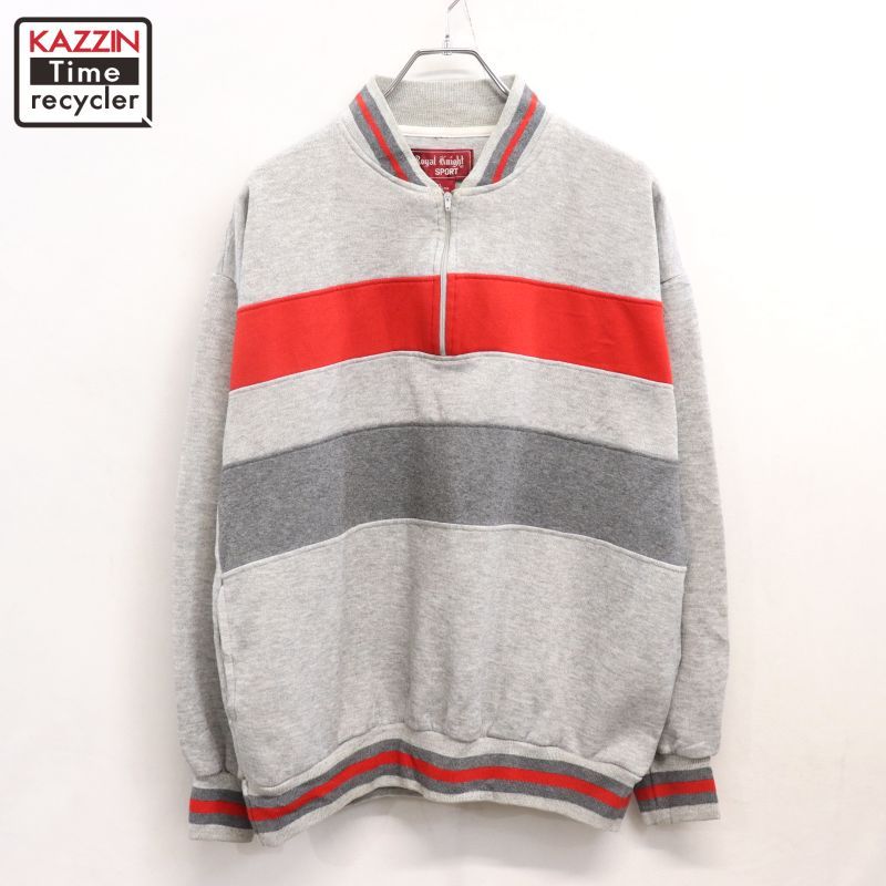 アメリカヴィンテージ ハーフジップスウェット 80s 80s vintage ハーフジップ スウェット トレーナー メンズ 表記XLサイズ