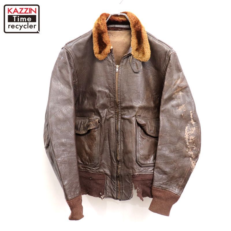 50s vintage U.S.NAVY 初期型 G-1 フライト ミリタリージャケット