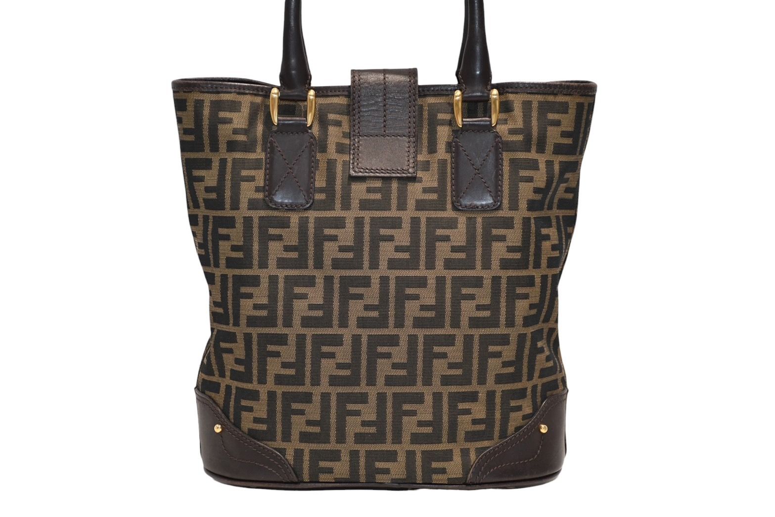 FENDI フェンディ ハンドバッグ ズッカ柄 イタリア製 キャンバス