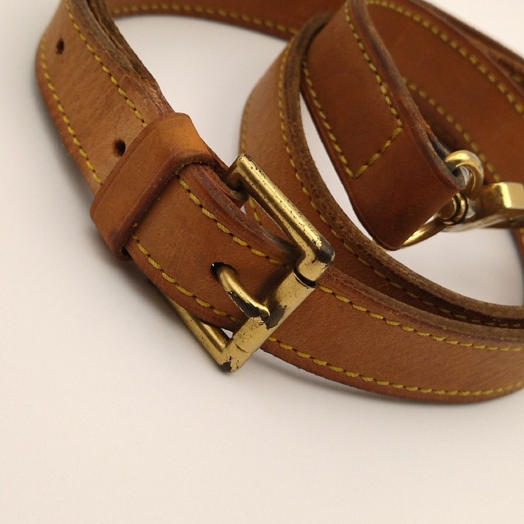 ルイヴィトン ショルダーストラップ ヌメ革 レザー 調整可能 ゴールド