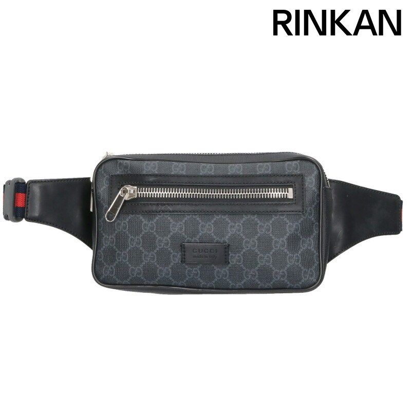 【SNW】GUCCI ブラック ボディバッグ グッチ 474298 GGスプリームボディーウエストバッグ メンズ - メルカリ