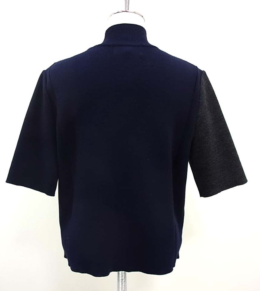 極美品◇AKIRANAKA アキラナカ ハイネック デザインニット 19AW 半袖