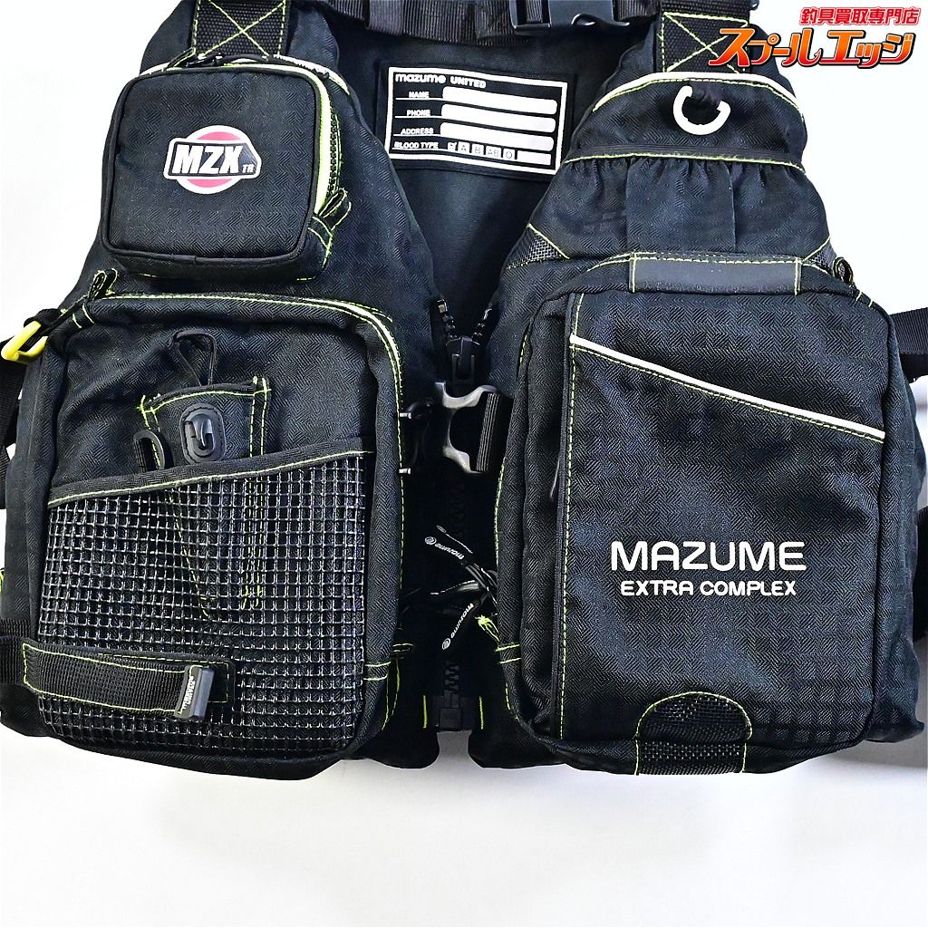 【マズメ】 MZX タイドマニア ライフジャケット MZXLJ-089 ブラックx