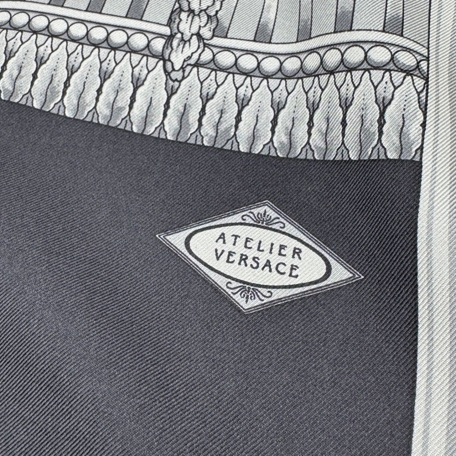 VERSACE ヴェルサーチ スカーフ マフラー フリンジ メデューサ シルク