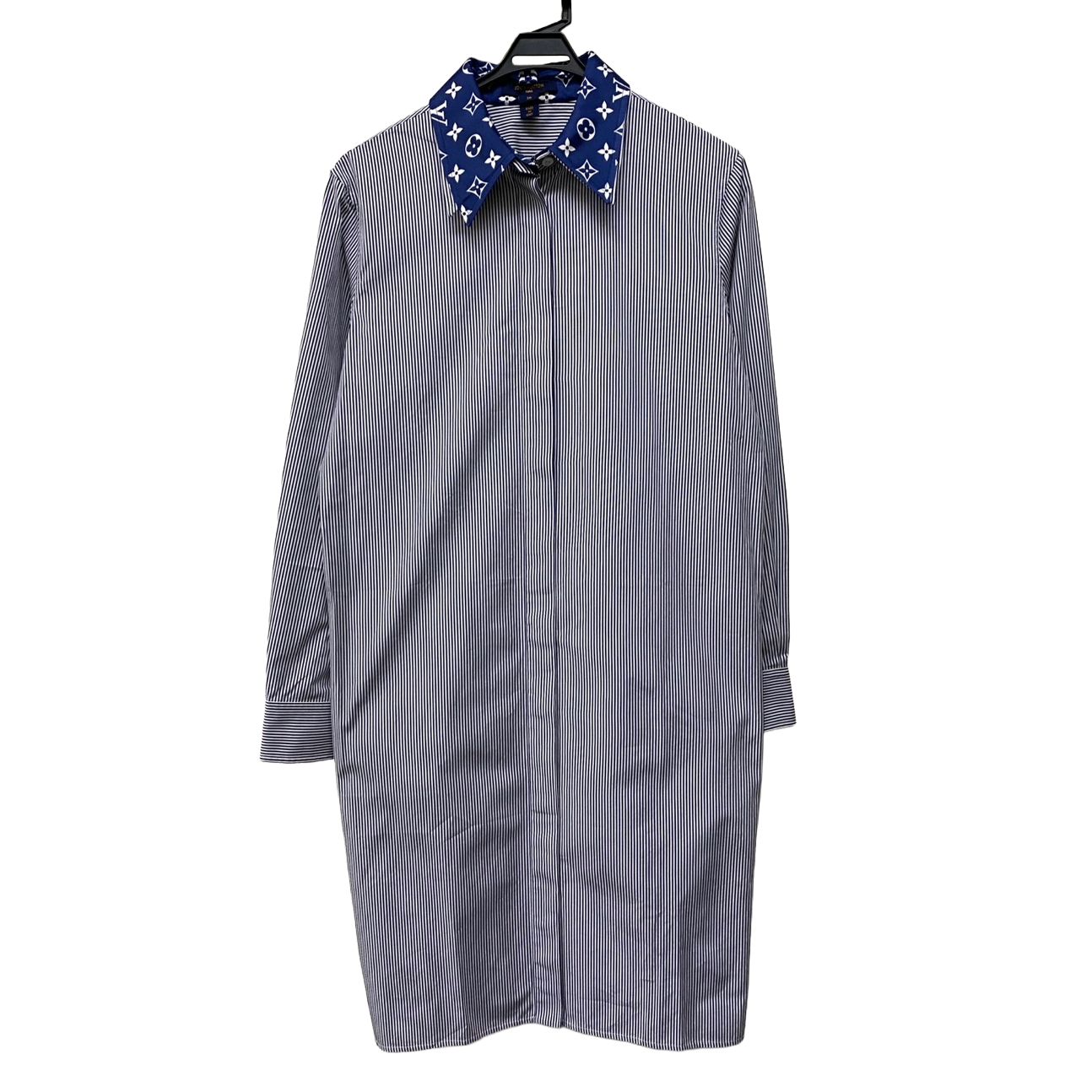 ルイヴィトン LOUIS VUITTON モノグラム ストライプ シャツ ワンピース