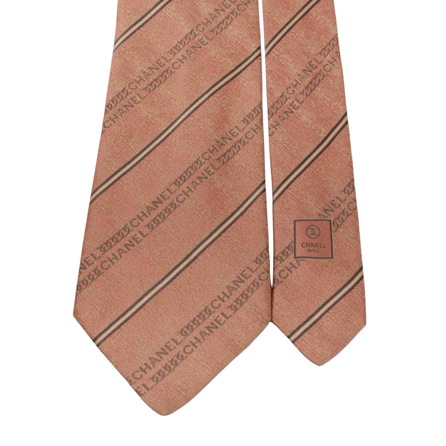 CHANEL シャネル ココマーク ネクタイ シルク ピンク【中古】 メンズ