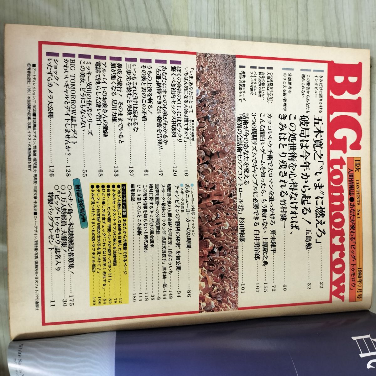 月刊 BIG tomorrow ビッグ・トゥモロウ 1980年7月 創刊号 280041