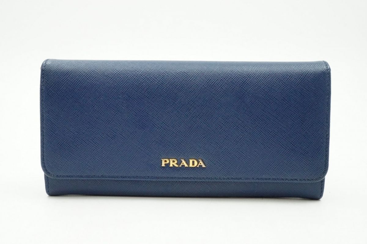 プラダ 二つ折り 長財布 ウォレット サフィアーノ ロゴ Unisex 1MH132 