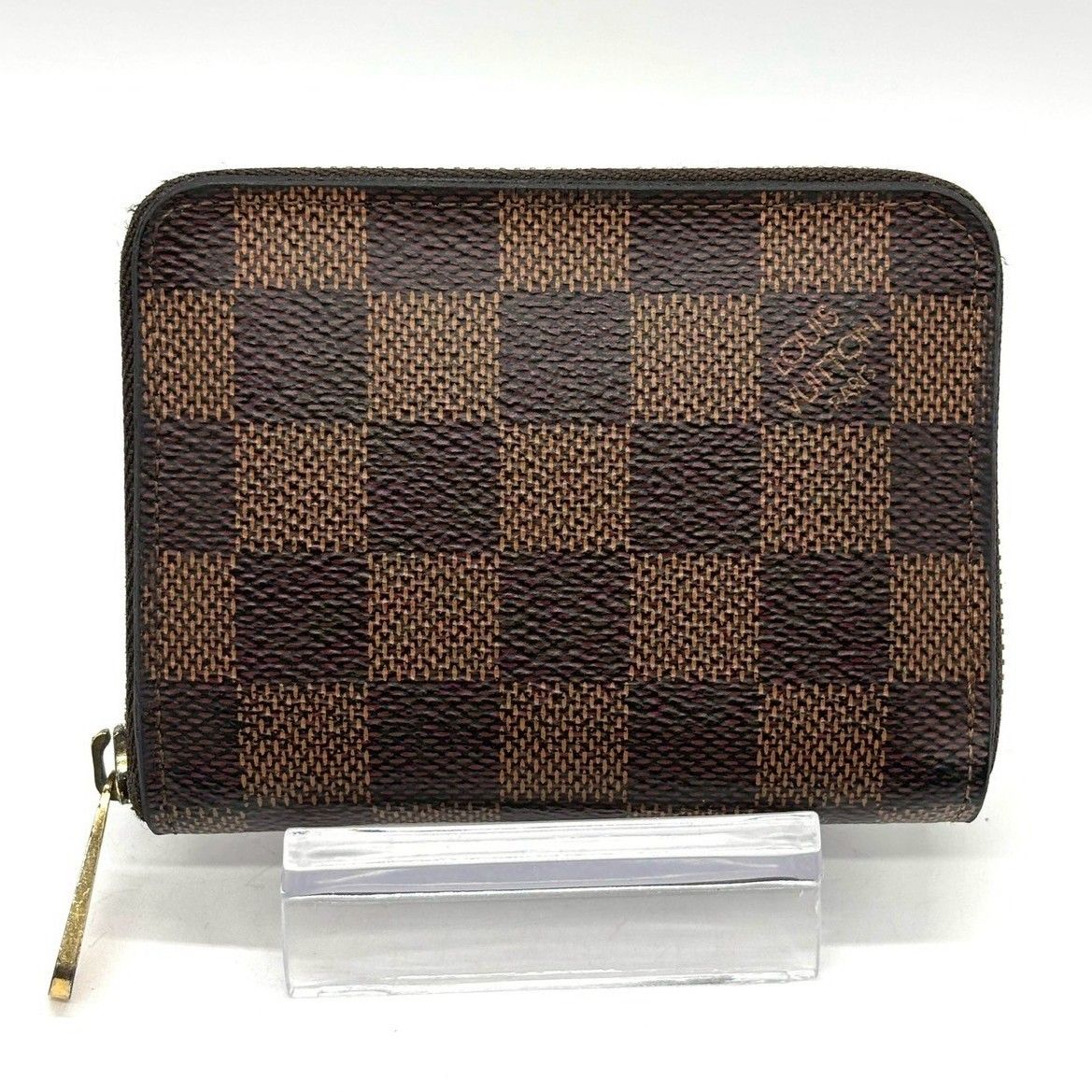 ルイ ヴィトン◎パース ラウンドファスナー ダミエ エベヌ ケース 小さくても、実務派】 LOUIS VUITTON コインケース ジッピー コイン