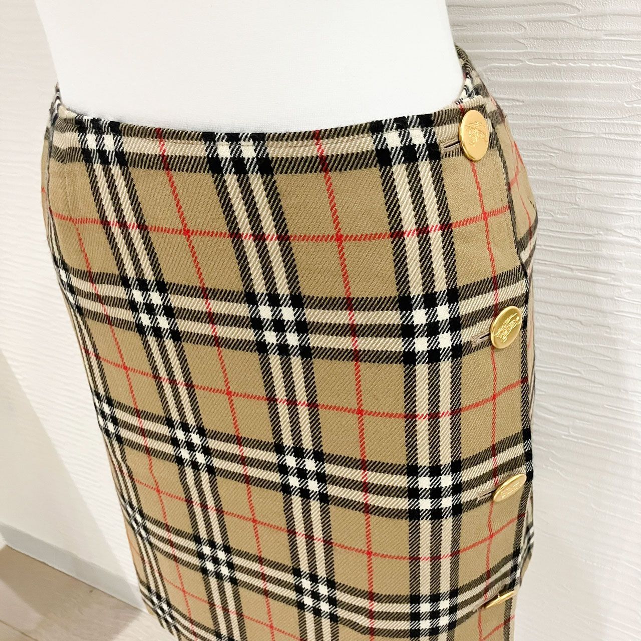 BURBERRY・バーバリーブルーレーベル・巻きスカート・ノバチェック