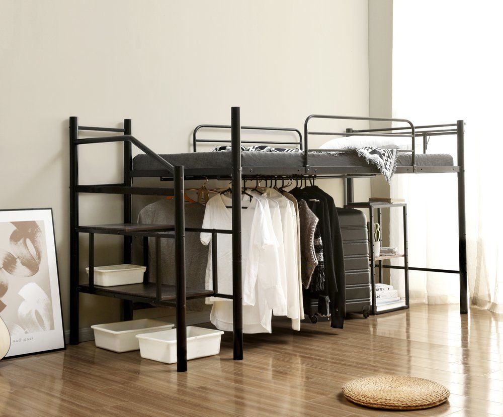 メッシュ床板・Sシングル ロフトベッド パイプベッド シングル 耐荷重