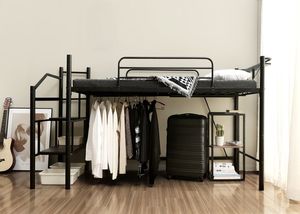 メッシュ床板・Sシングル ロフトベッド パイプベッド シングル 耐荷重