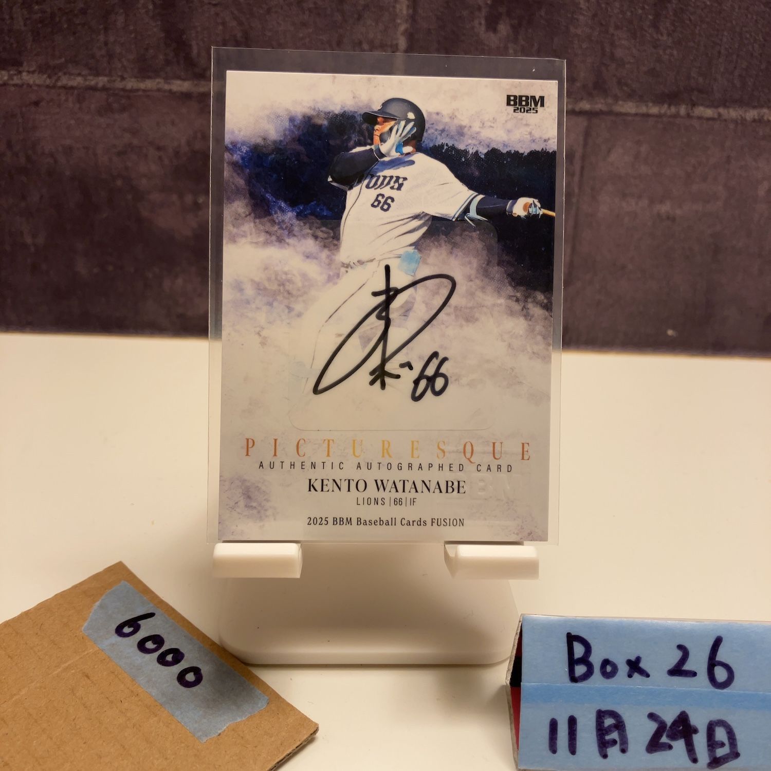 2025 BBM FUSION 渡部健人 24/30 直筆サインカード 埼玉西武ライオンズ