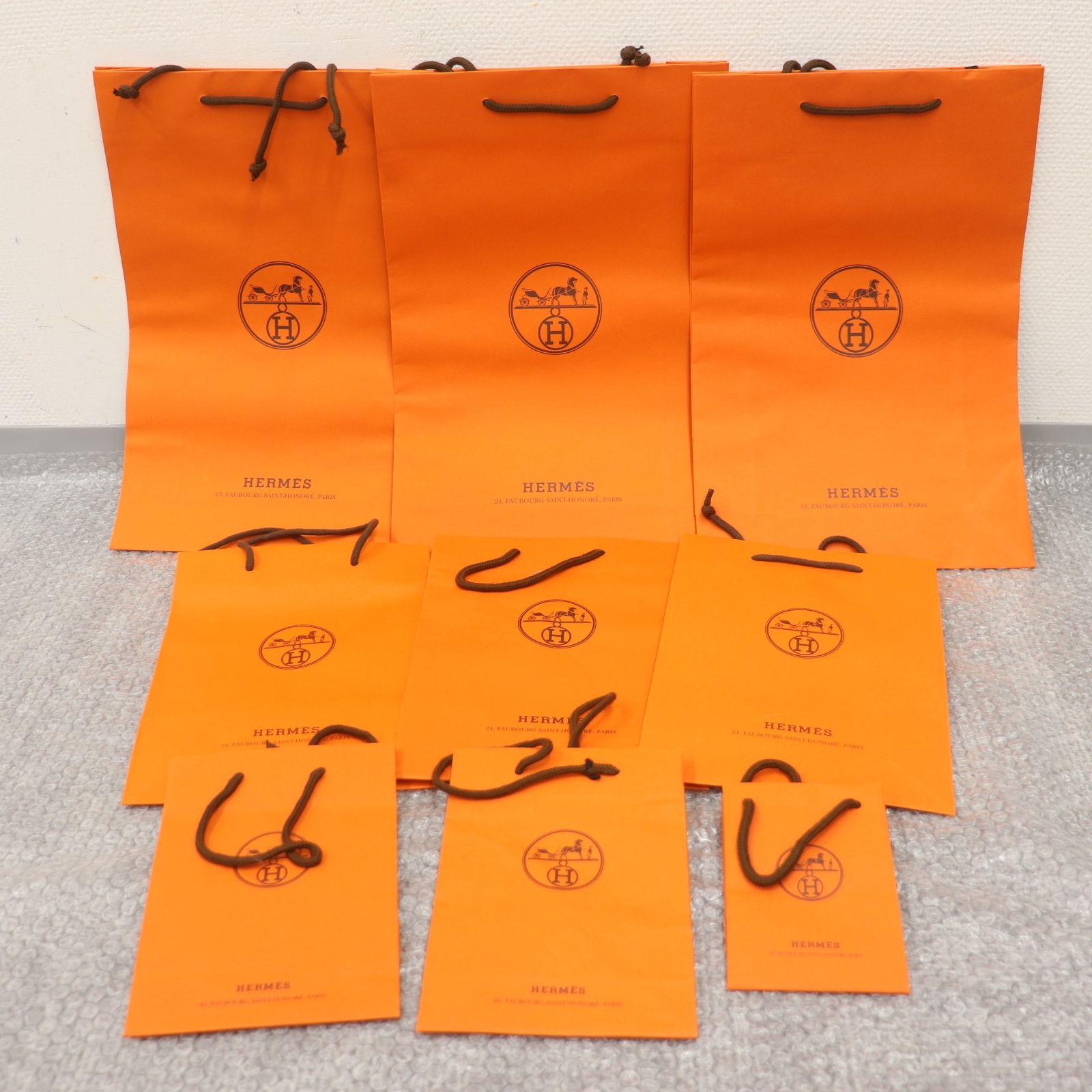 ITSD95D4N7HD HERMES エルメス BOX ショッパー 純正 紙袋 オレンジ