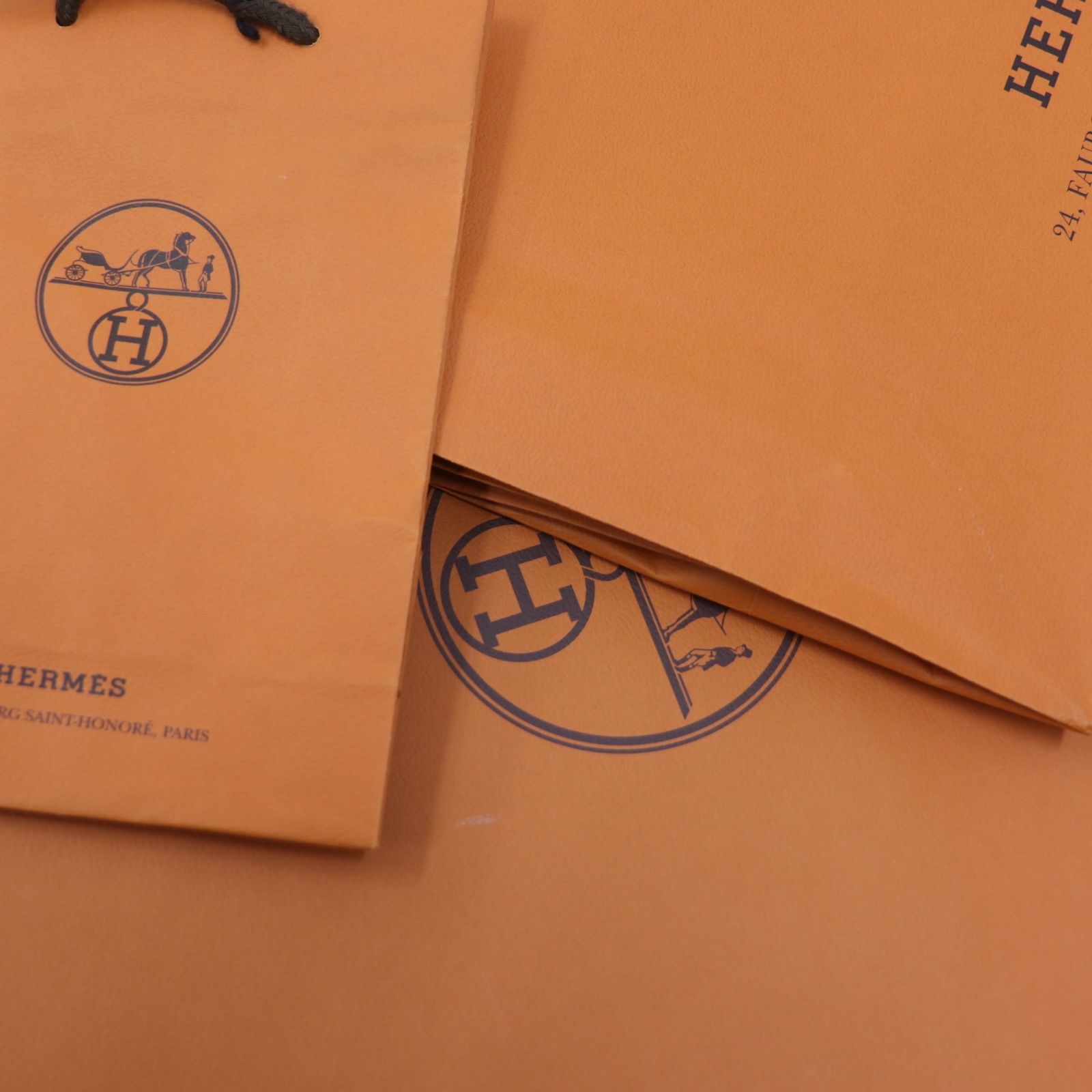 ITSD95D4N7HD HERMES エルメス BOX ショッパー 純正 紙袋 オレンジ