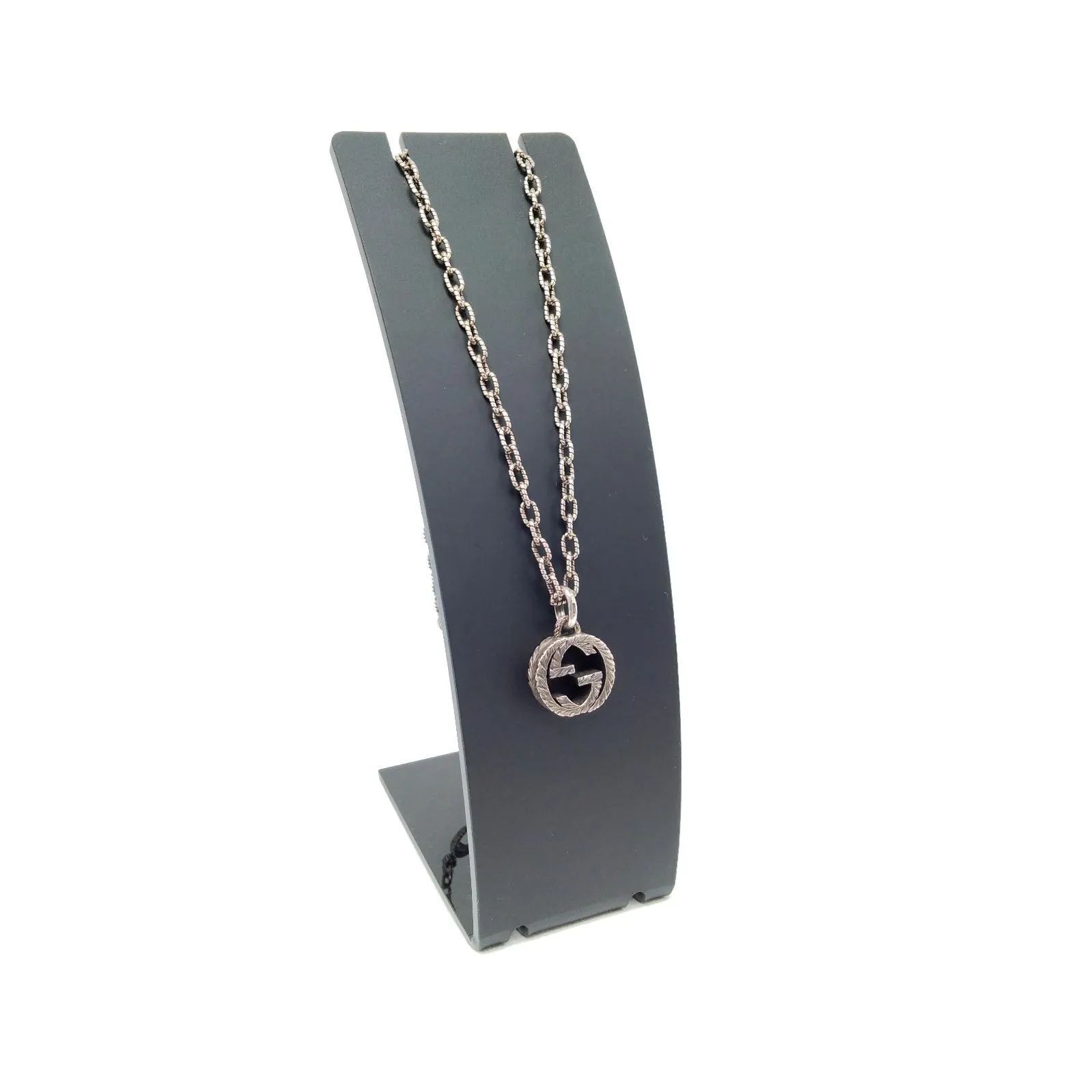 ✨GUCCI✨グッチ インターロッキングG アラベスク ネックレス シルバー