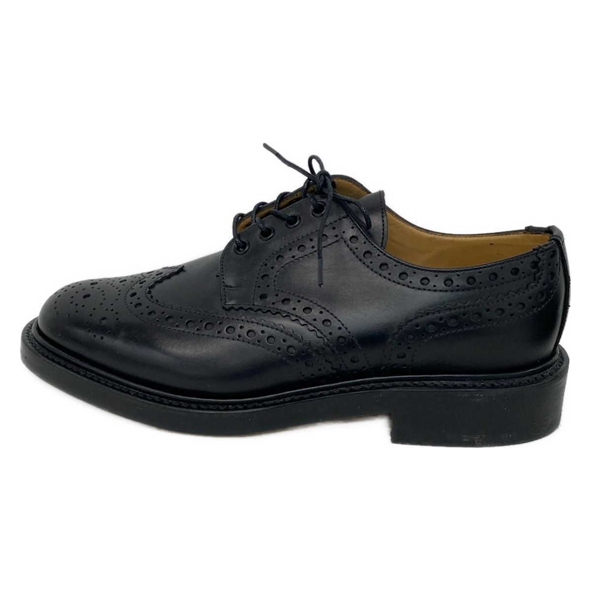 SANDERS(サンダース) シューズ US 8 メンズ美品 - 黒 ウィングチップ