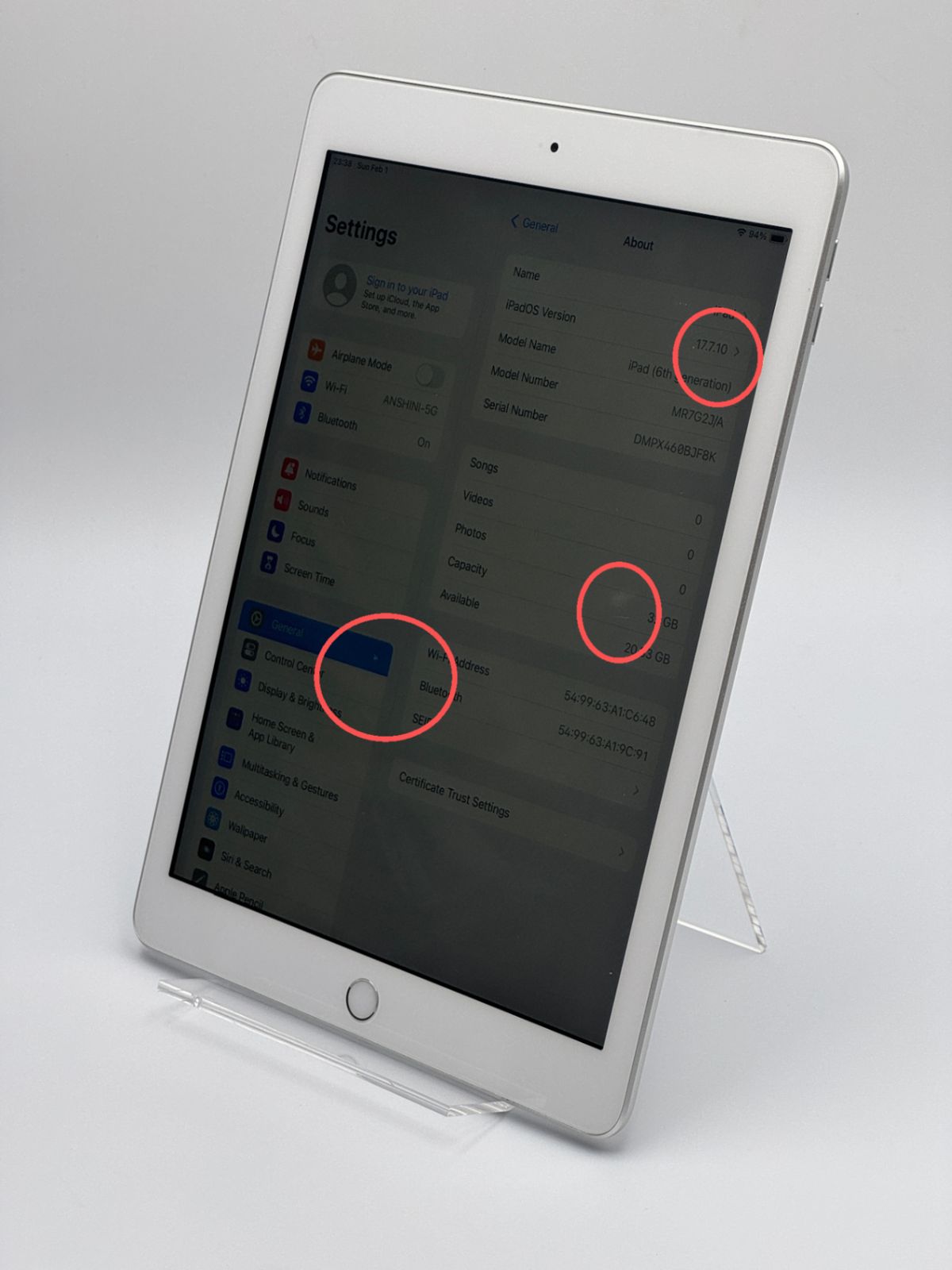 中古C】iPad 第6世代 32GB シルバー Wi-Fi バッテリー【74%】 - メルカリ