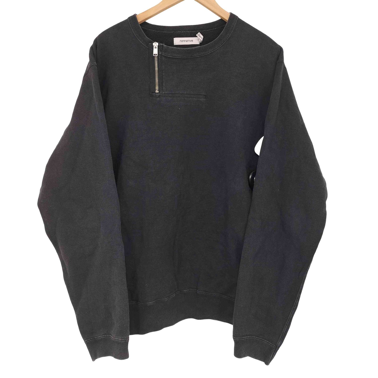 ノンネイティブ nonnative DWELLER HALF ZIP CREW COTTON SWEAT 