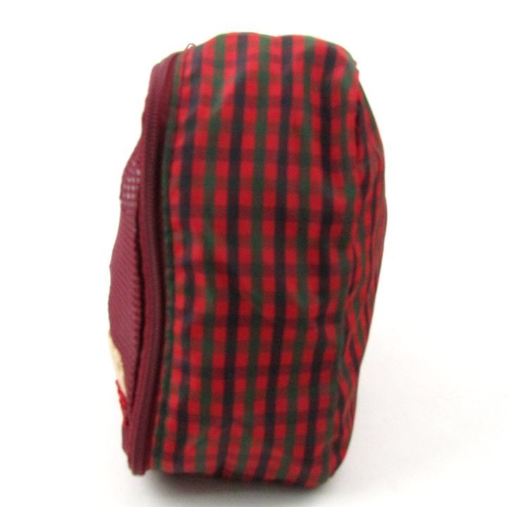 ファミリア ポーチ チェック ファミちゃん 未使用 ブランド レディース