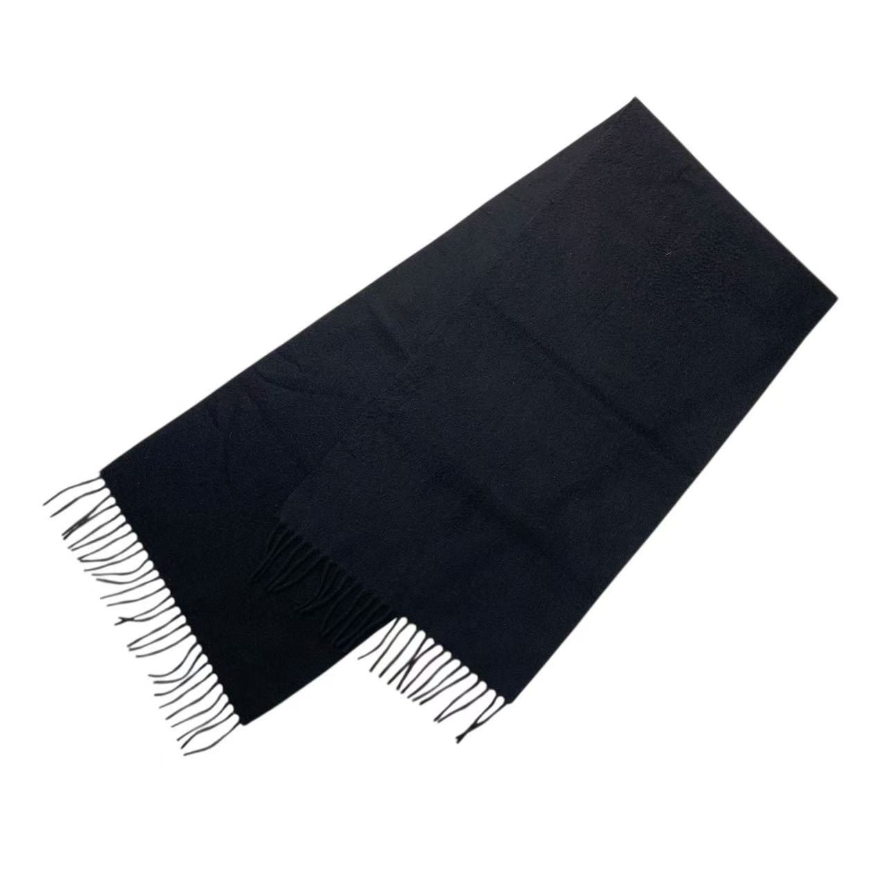 美品 LOUIS VUITTON ルイヴィトン マフラー カシミヤ ブラック LVロゴ