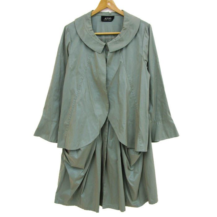 4298シズカコムロ ロングコートス プリングコート アウター 大きい