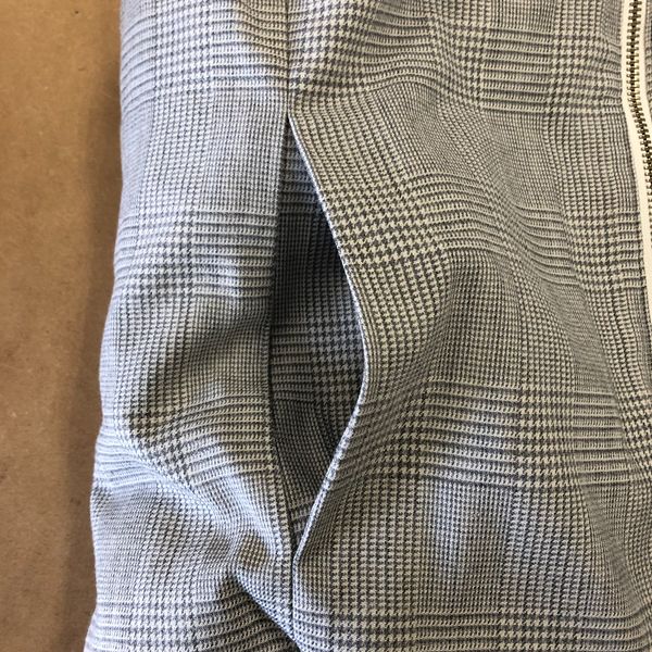 アナイ ANAYI ダウンベスト リバーシブル フォックスファー チェック