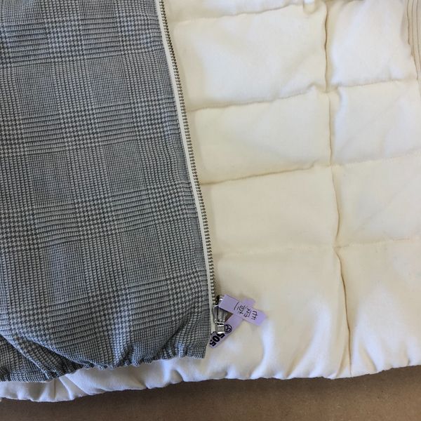 アナイ ANAYI ダウンベスト リバーシブル フォックスファー チェック