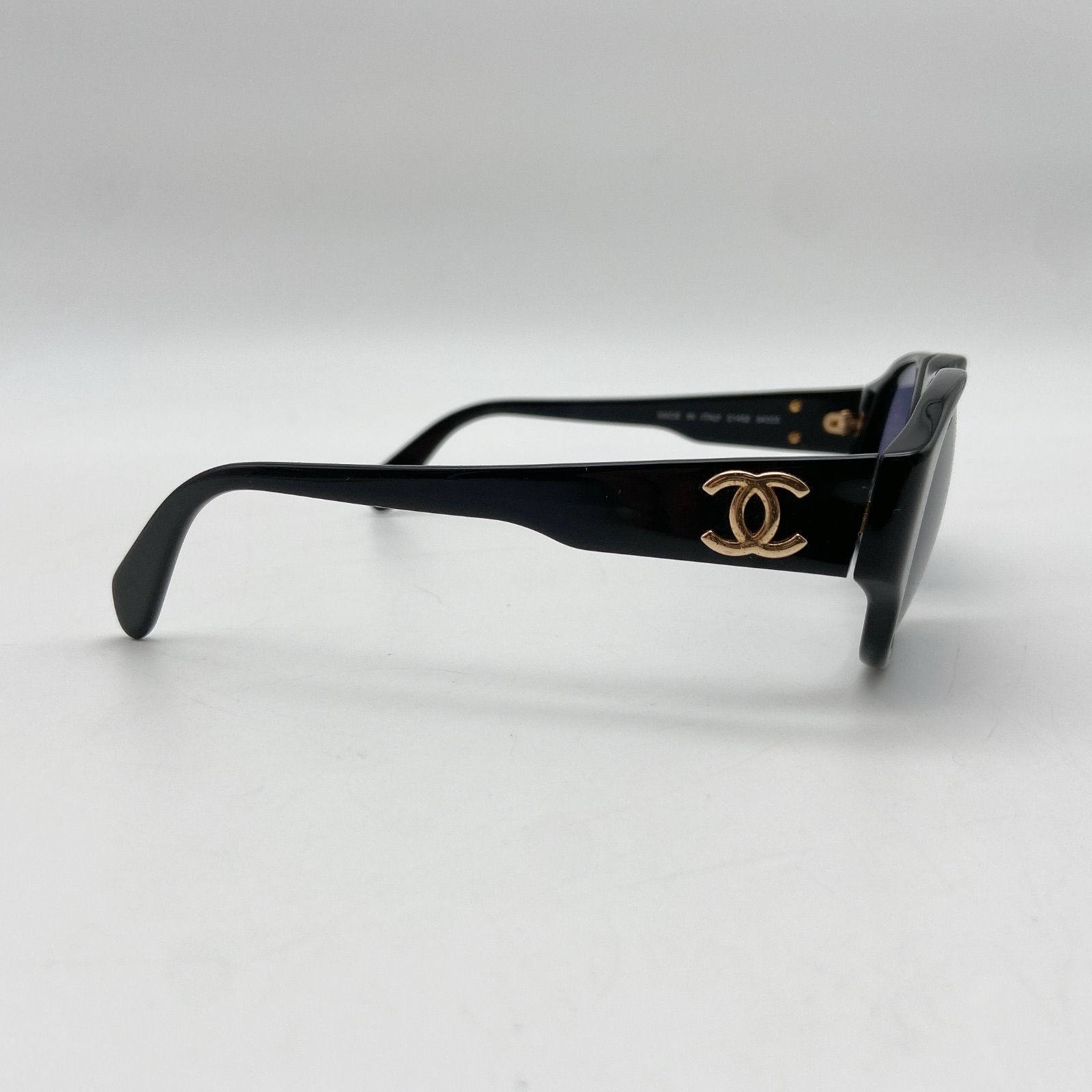 Chanel Coco Mark Sunglasses Plastic Black 01452 94305 シャネル